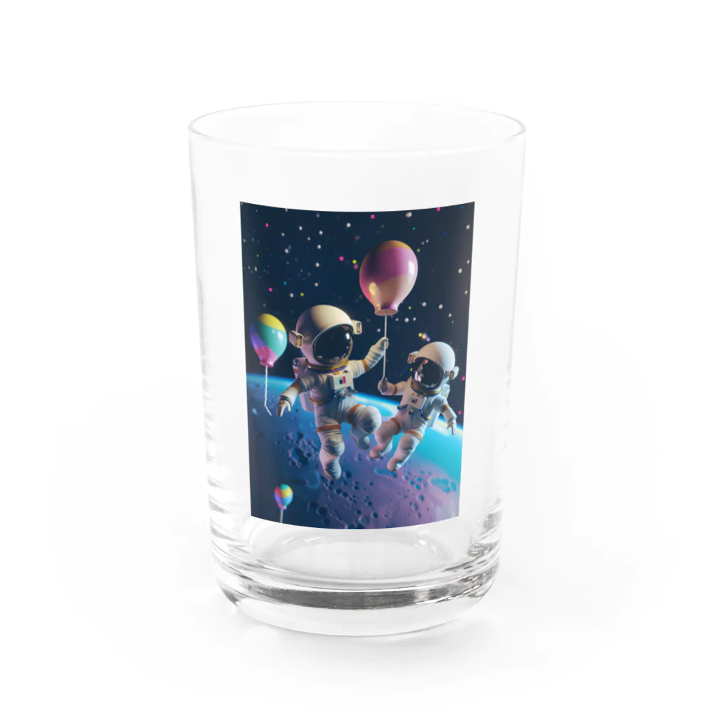 がーるずしょっぷの風船で宇宙にいった宇宙飛行士 Water Glass :front
