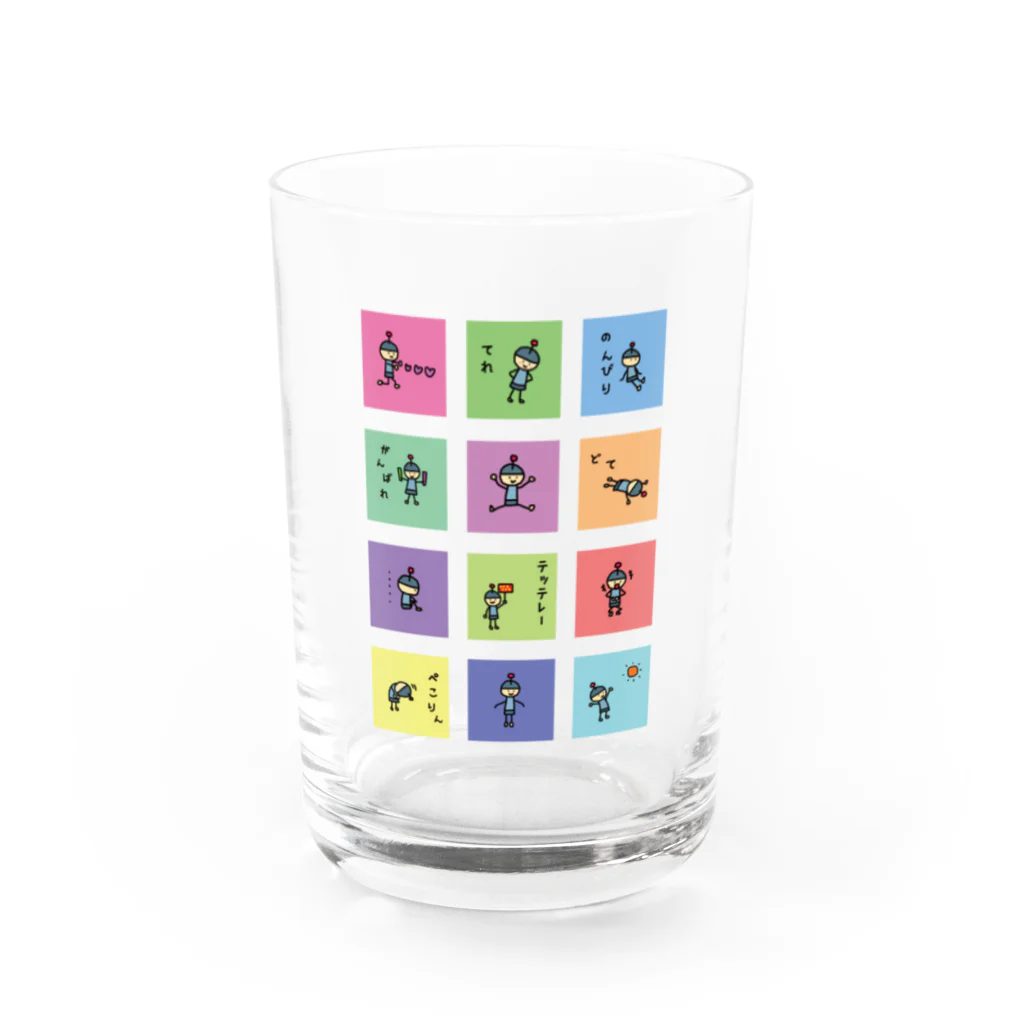 yamaboshi_の小さい宇宙人（パレット） Water Glass :front