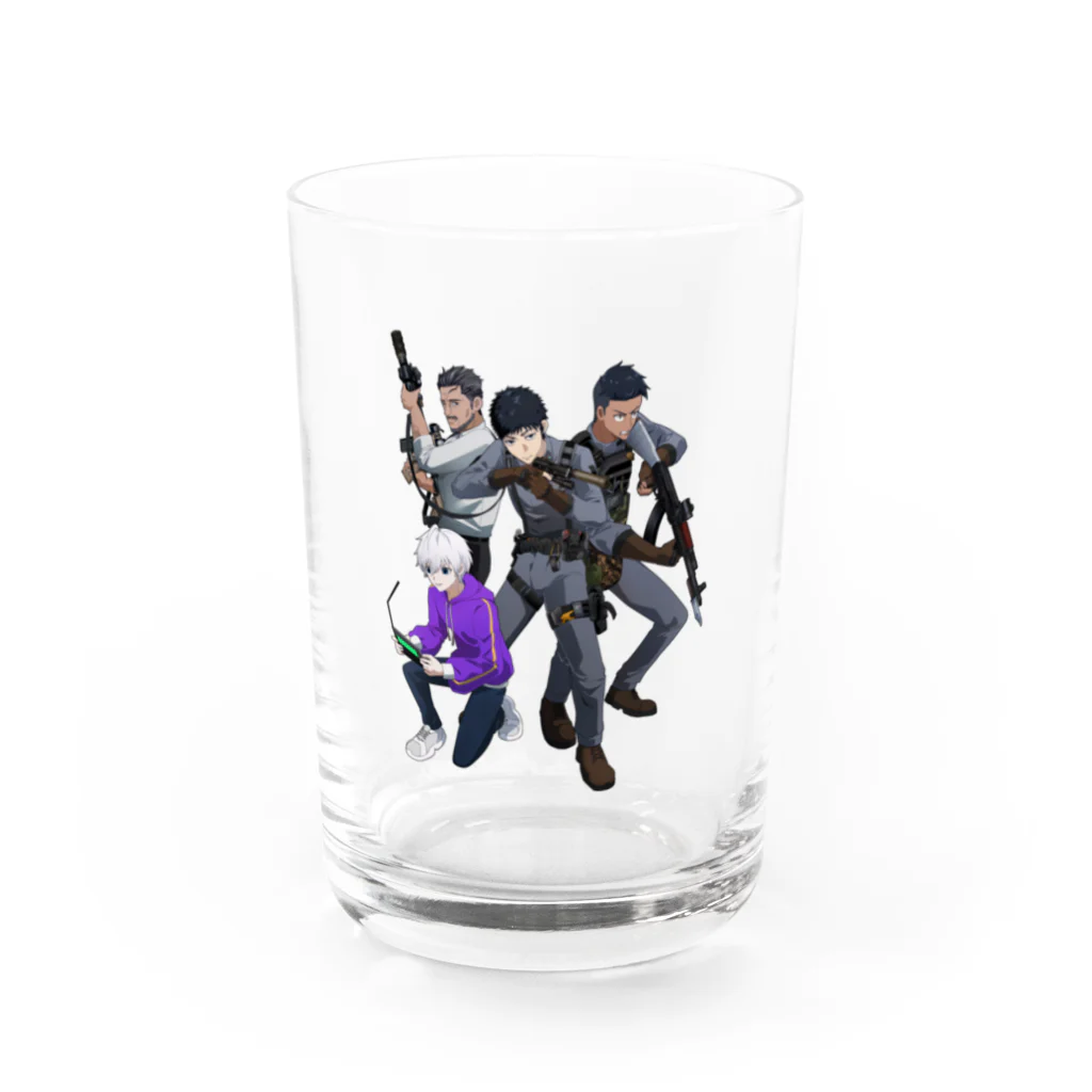 Saito Daichi【クリエイター】の『シビルミリタリーセルヴス』「チーム境」グッズ Water Glass :front