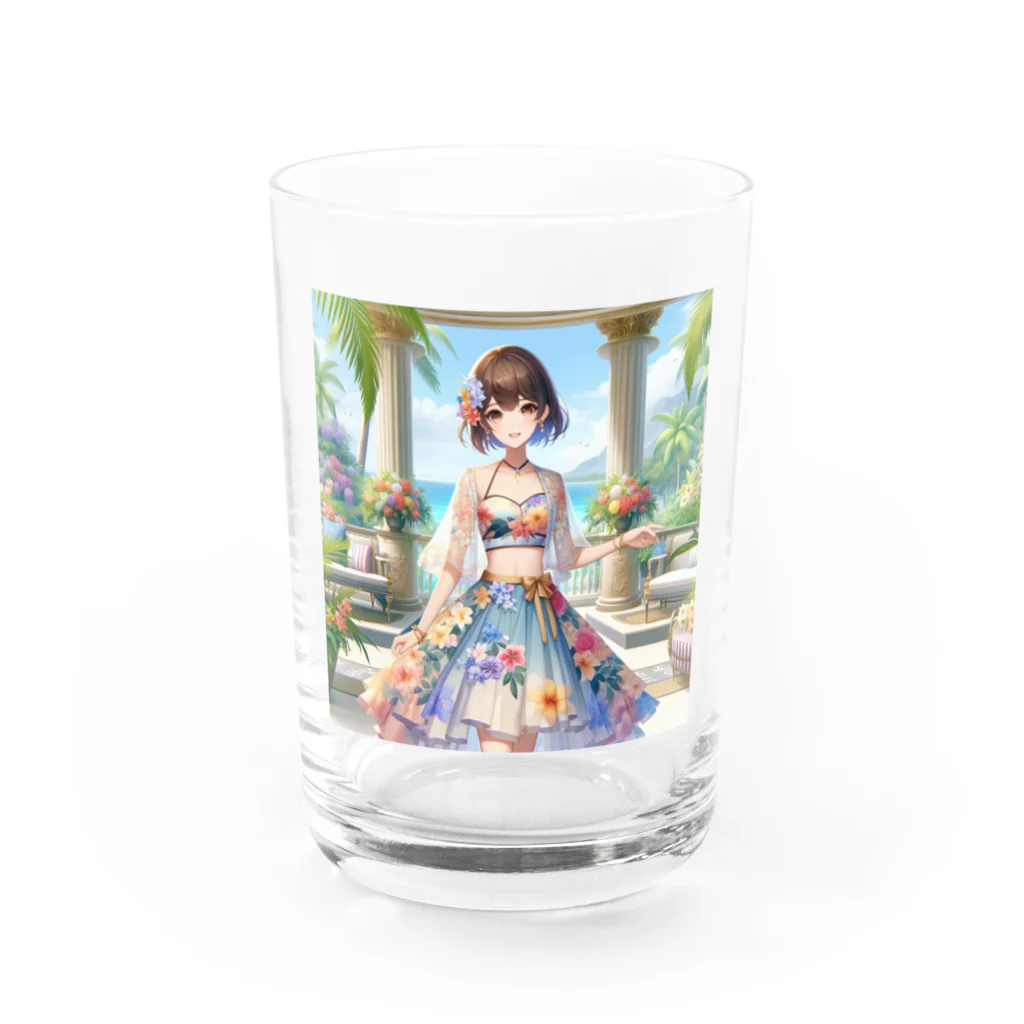 かるるんショップの夏と南国と休日と Water Glass :front