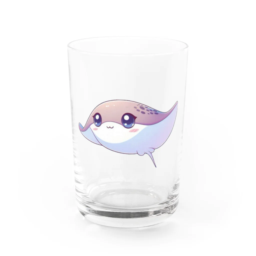 パパリスのまるまるエイちゃん② Water Glass :front