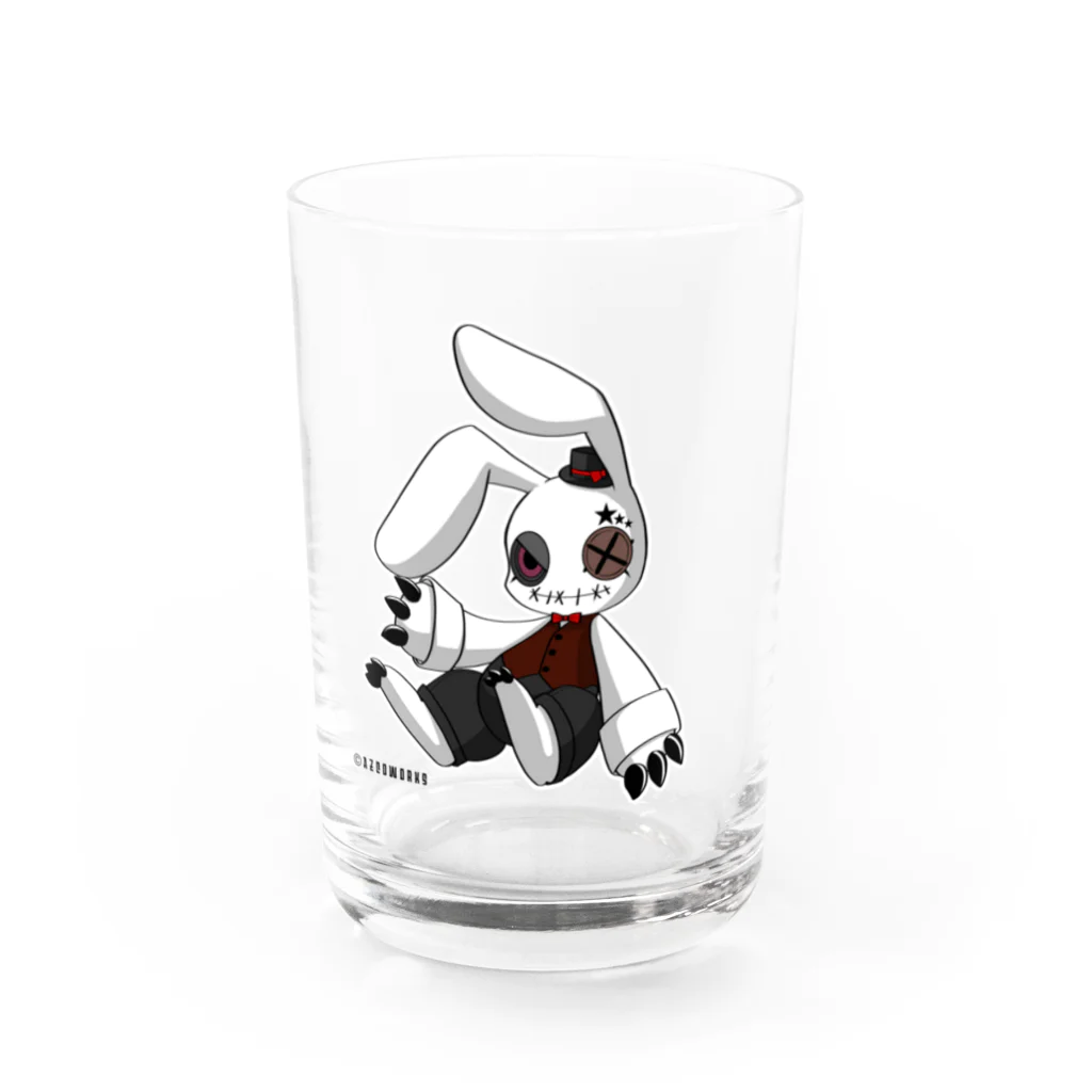 AZCo/AZCoWORKs suzuri店のRabbit × Rabbit トーマス Water Glass :front