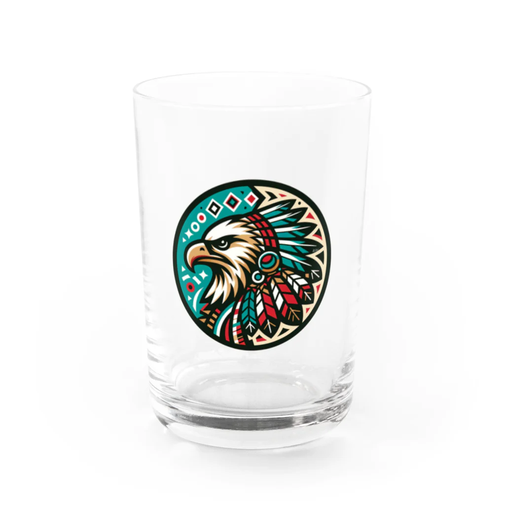 lblのNative American eagle Water Glass :front