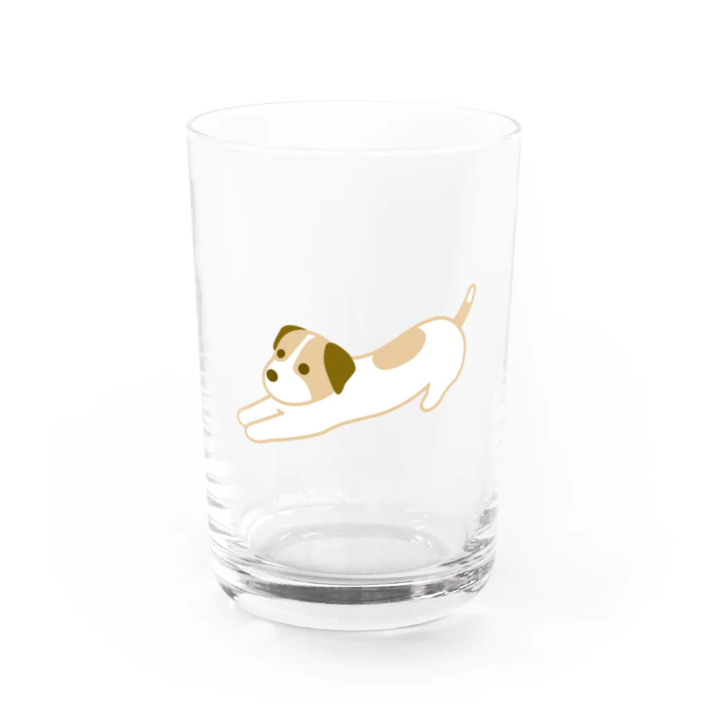 ジャックラッセルテリアのお店のストレッチ３ Water Glass :front