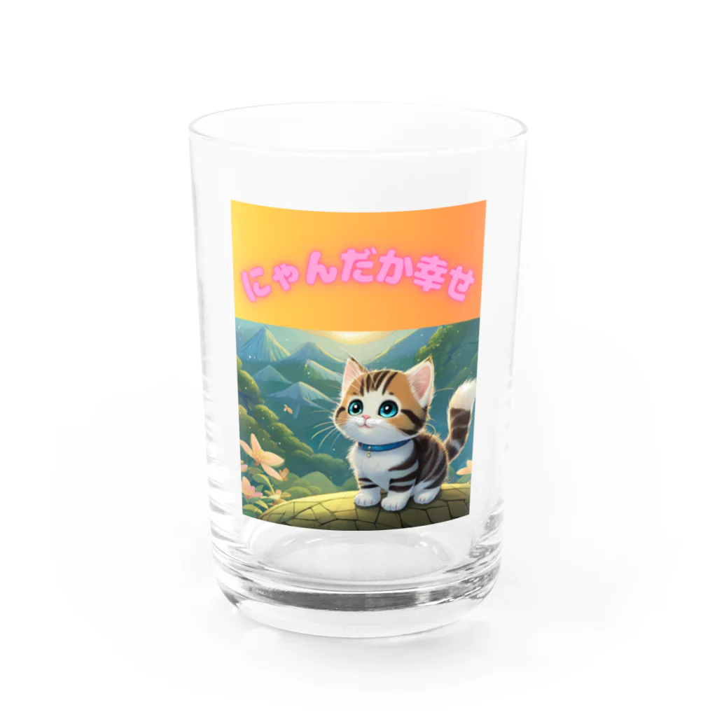 InkCraftsのかわいい猫 Water Glass :front