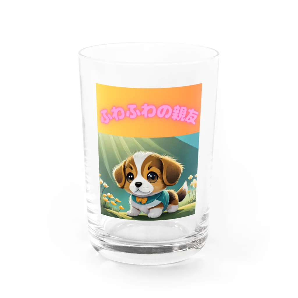 InkCraftsのかわいい子犬 Water Glass :front