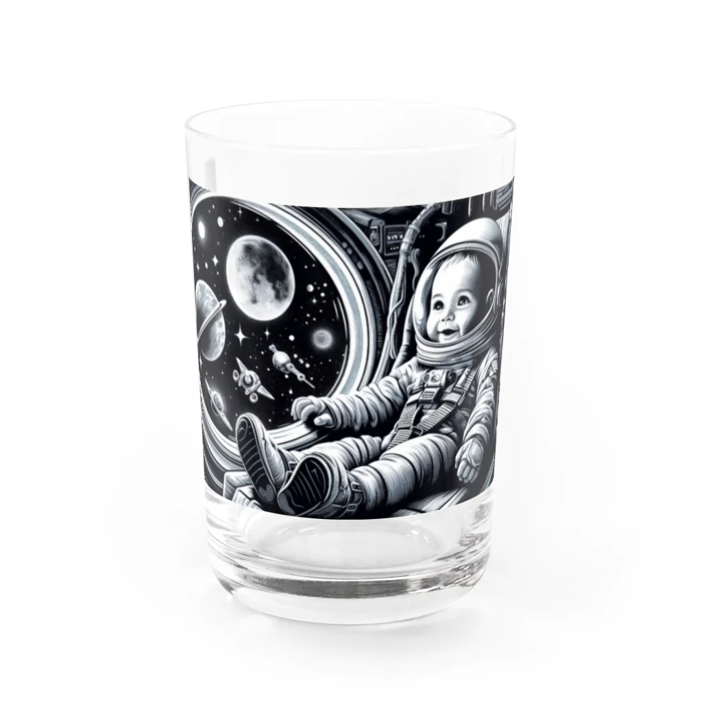 Chika Lewisの宇宙船に乗った赤ちゃん4 Water Glass :front