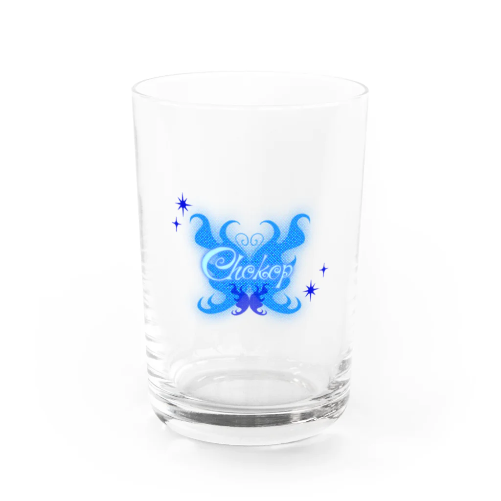 ちょこっぷのちょこっぷ オリジナル ロゴ グッズ🦋 Water Glass :front