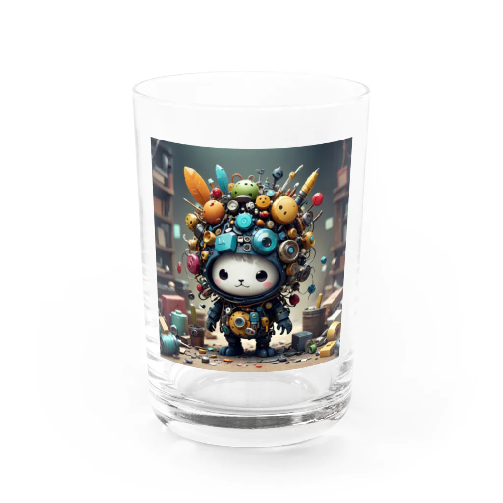 AI妖怪大図鑑のがらくた妖怪　屑魔（くずま） Water Glass :front