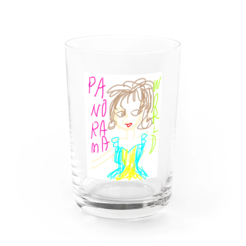 panoramaworldのPANOちゃん Water Glass :front