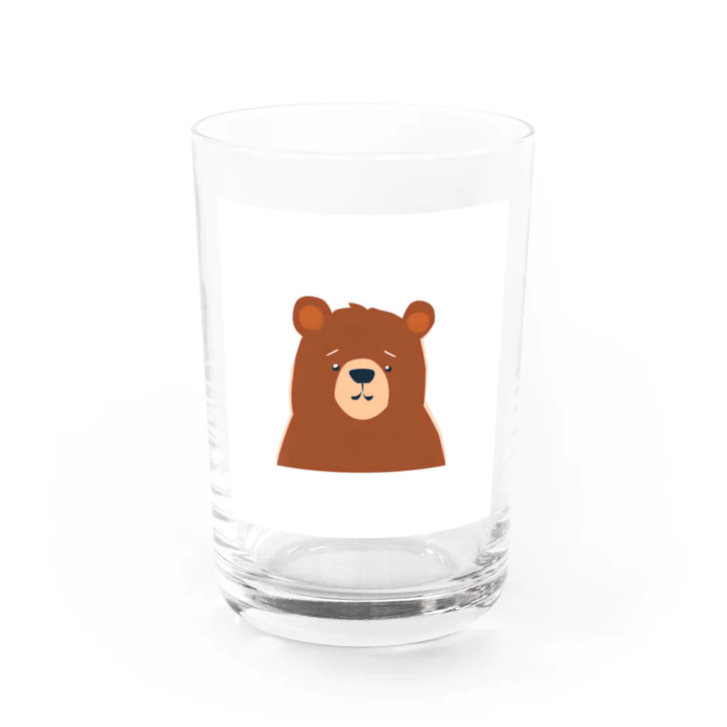 日常の困ったクマ Water Glass :front