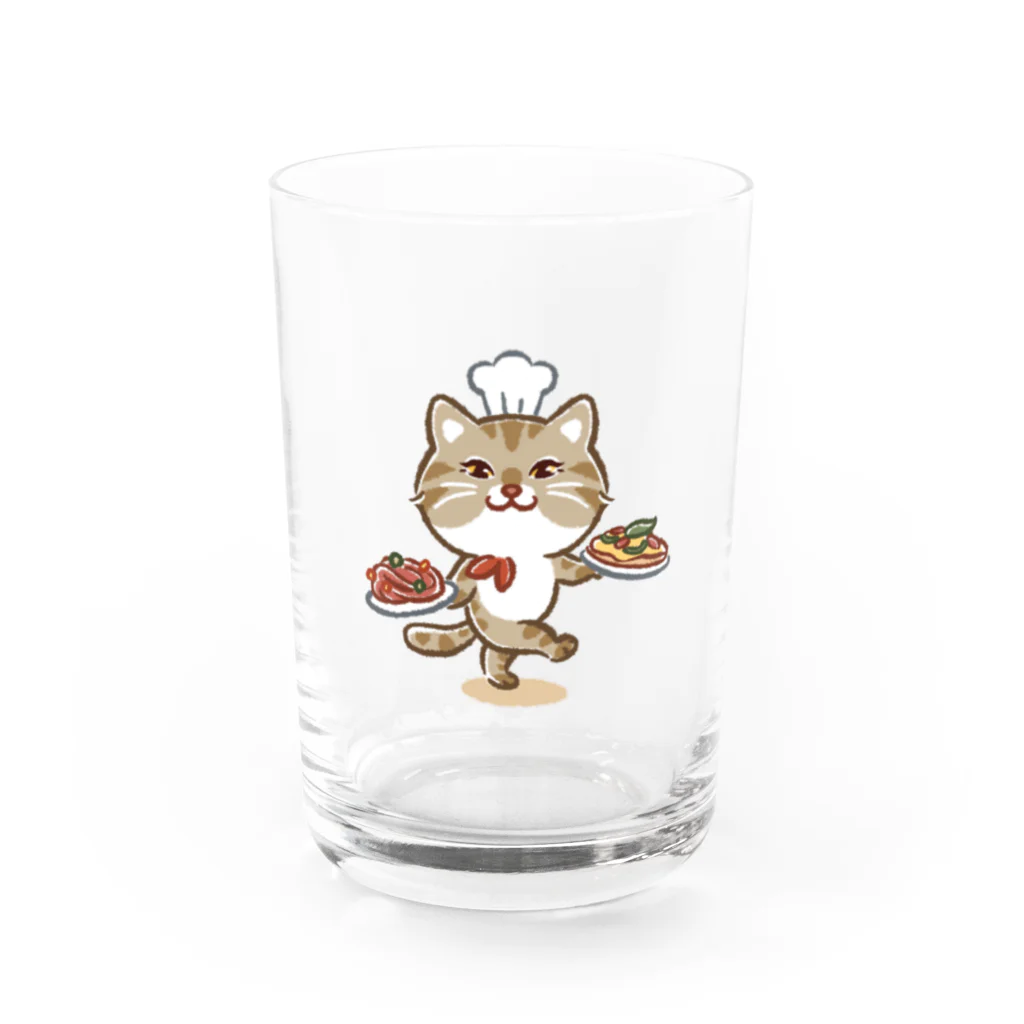 アトリエ たまやの猫シェフ Water Glass :front