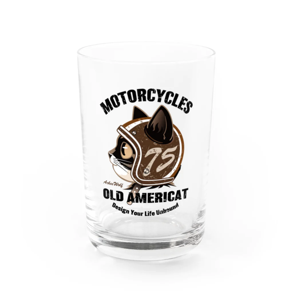 AckeeWolf Art ShopのOLD AMERICAT Water Glass :front