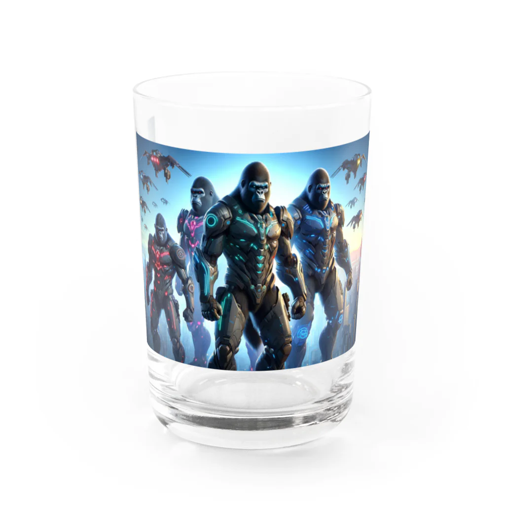 Animal_hero-457_AsukaYamamotoの立派なゴリラ Water Glass :front