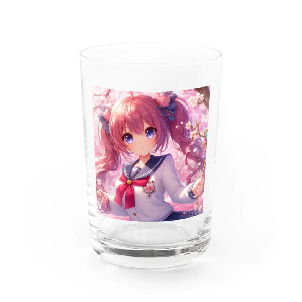 RUI_のオリジナルショップのかわいい女の子のキャラクターグッズ Water Glass :front