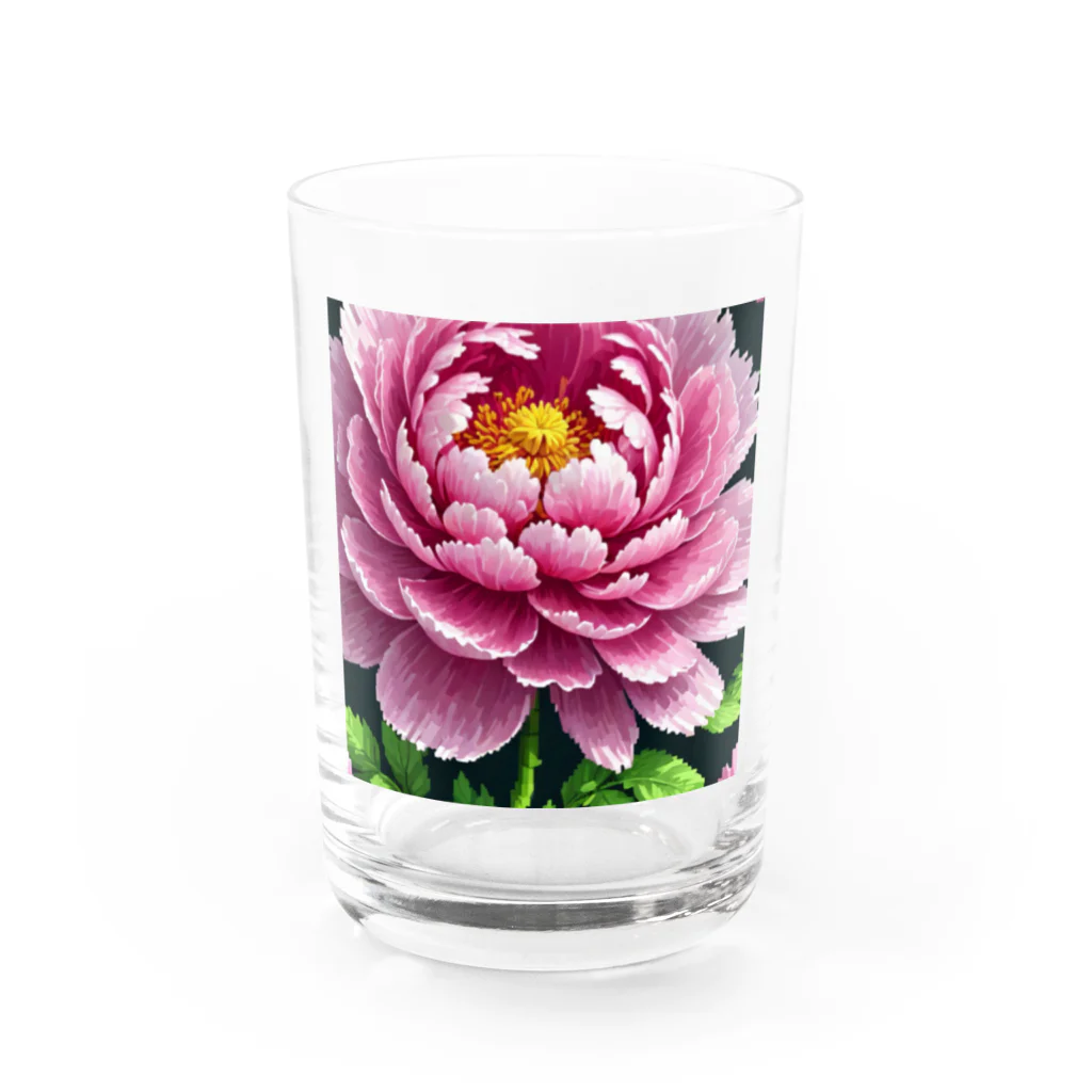 yukki1975のピクセルアートの5月_芍薬 Water Glass :front