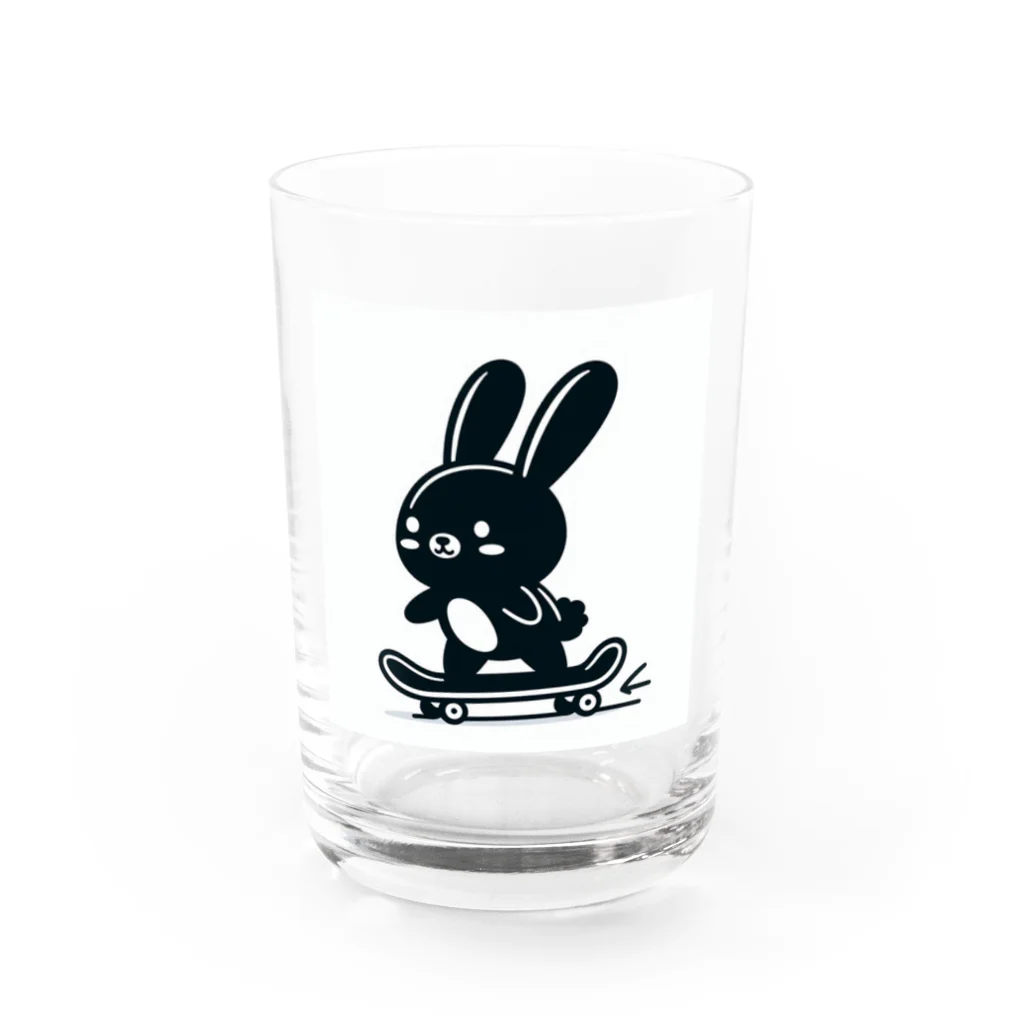 ほんわかのピョンスケーター Water Glass :front