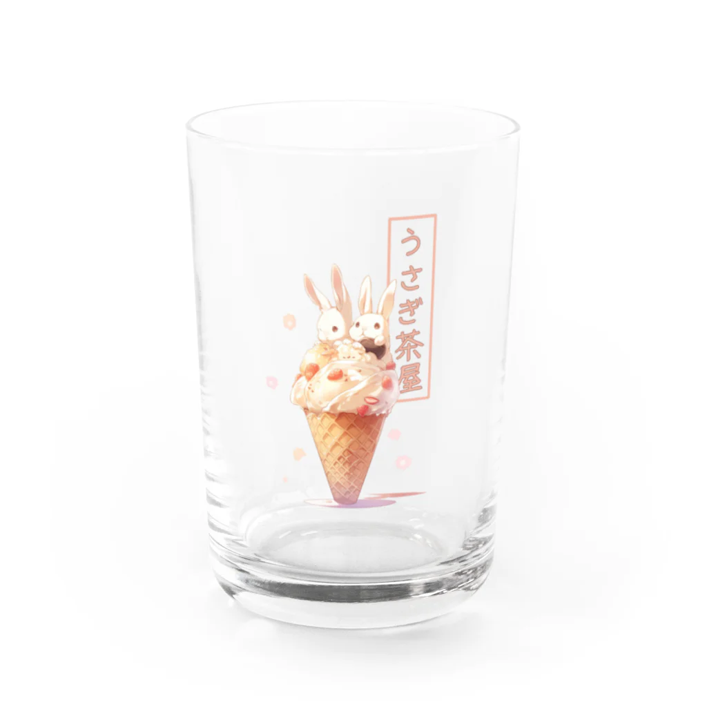 がーるずしょっぷのうさぎ茶屋あいす🐰 Water Glass :front