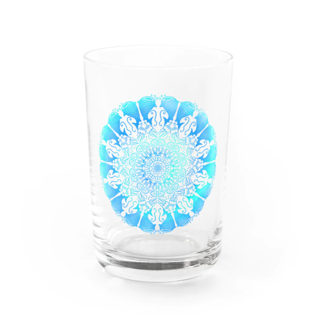 みよのジンベイ曼荼羅 Water Glass :front
