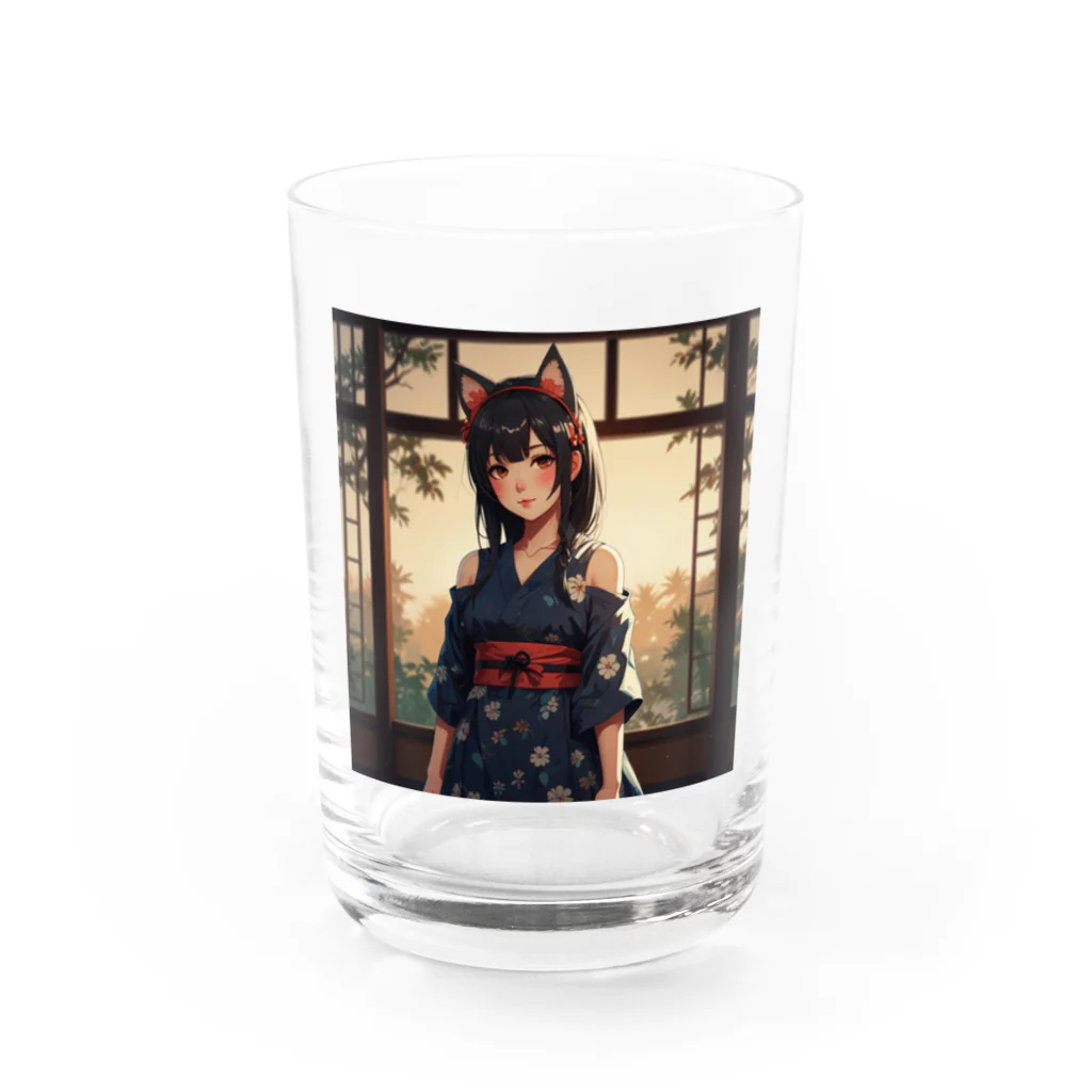 uhihi1126の猫耳可憐ちゃん Water Glass :front