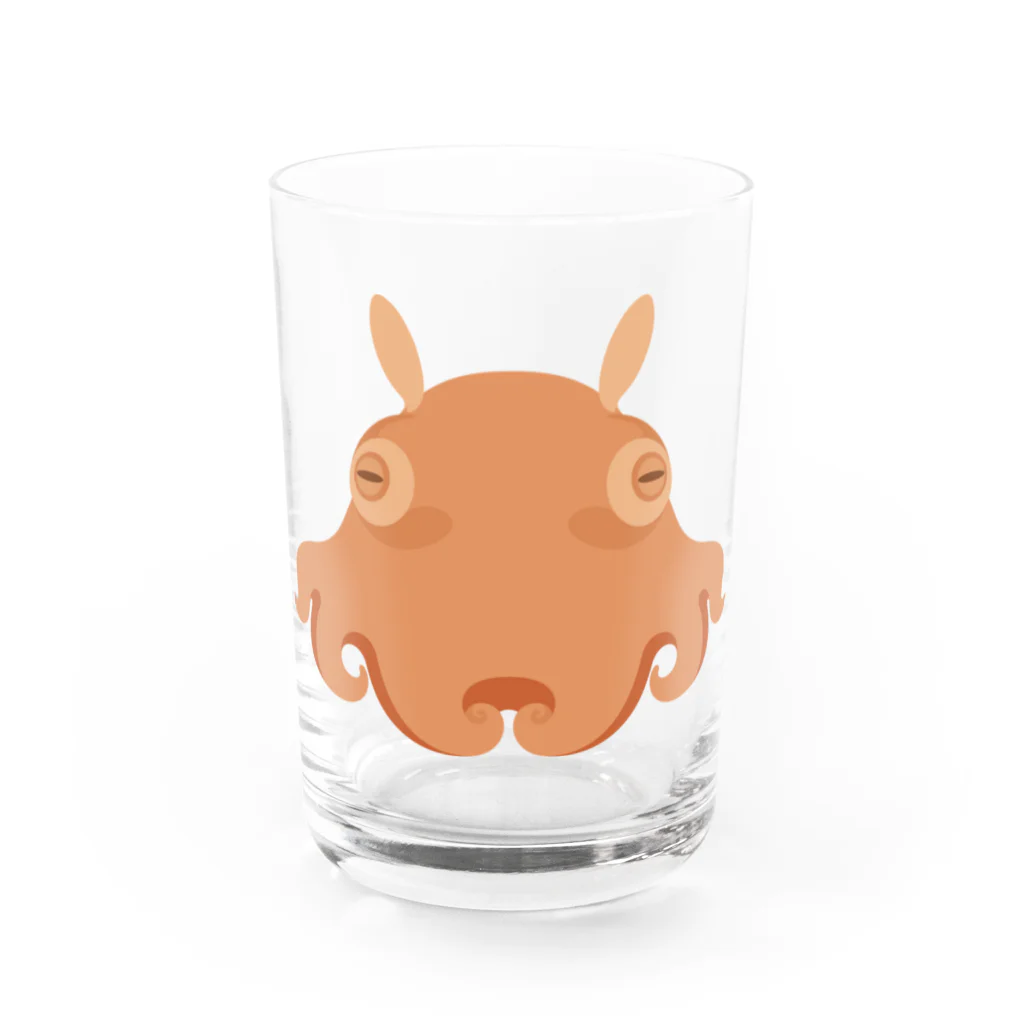 kimchinの宇宙人のようなキュートでかわいい深海魚の仲間メンダコ Water Glass :front