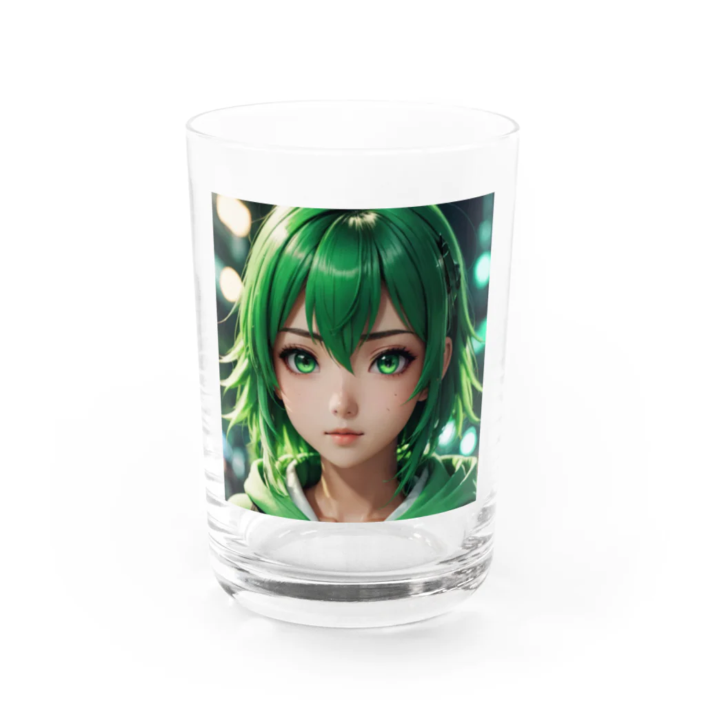 実写＆アニメ 美少女専門ショップの可愛らしいアニメキャラクターが描かれた美少女イラスト Water Glass :front