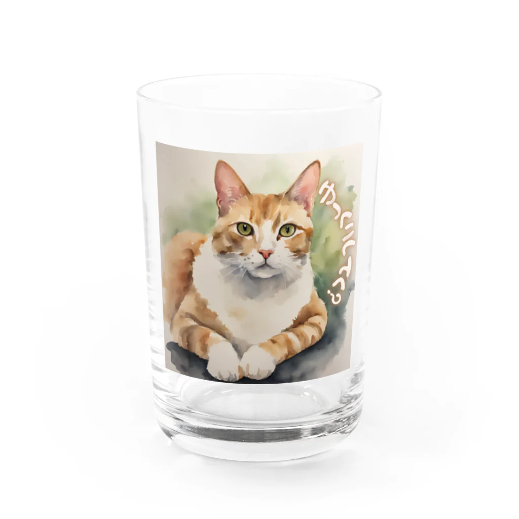 OkometoOmochiのゆっくり猫画 Water Glass :front