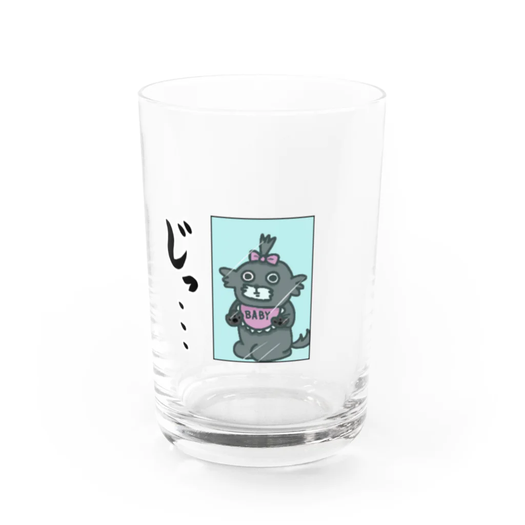 モコモコショップのベビジジたん Water Glass :front