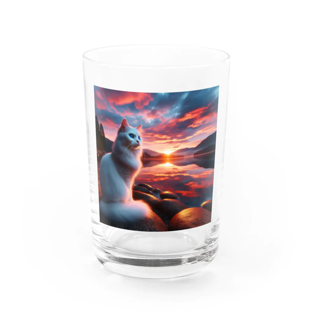 yos-1292583のねこニコばん Water Glass :front