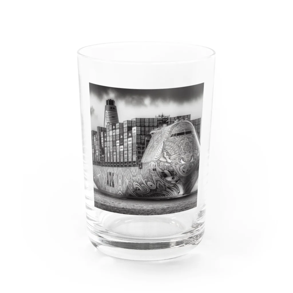 HECreaterの貨物機と貨物船融合 Water Glass :front