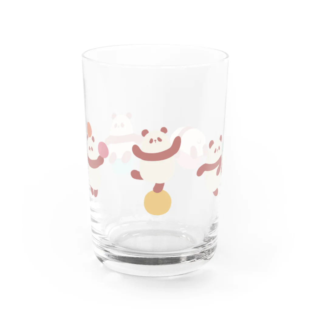 継続支援プラスタのパンダくんとボール遊び Water Glass :front