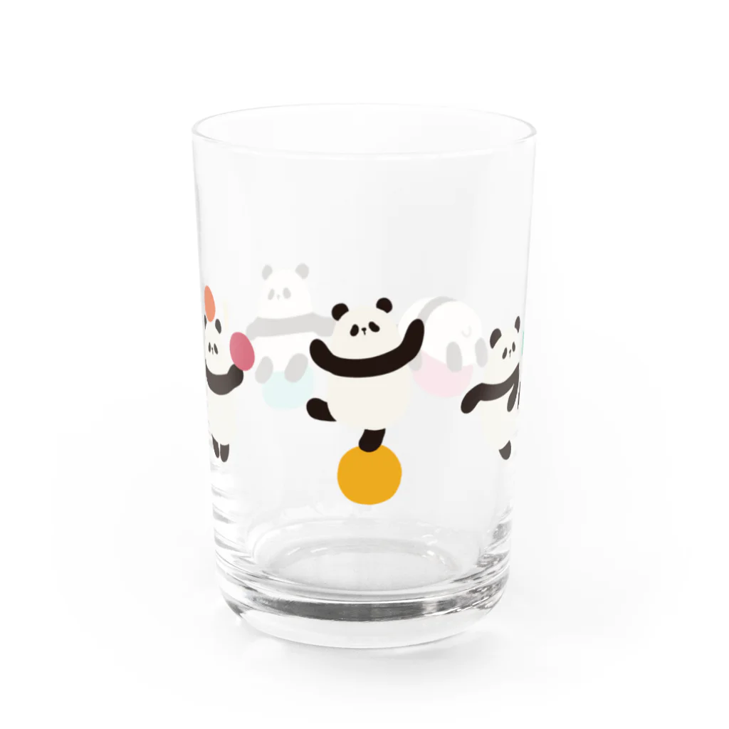 継続支援プラスタのパンダくんとボール遊び Water Glass :front