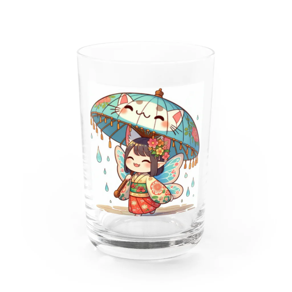 bona fideの開運招き猫　みこ Water Glass :front