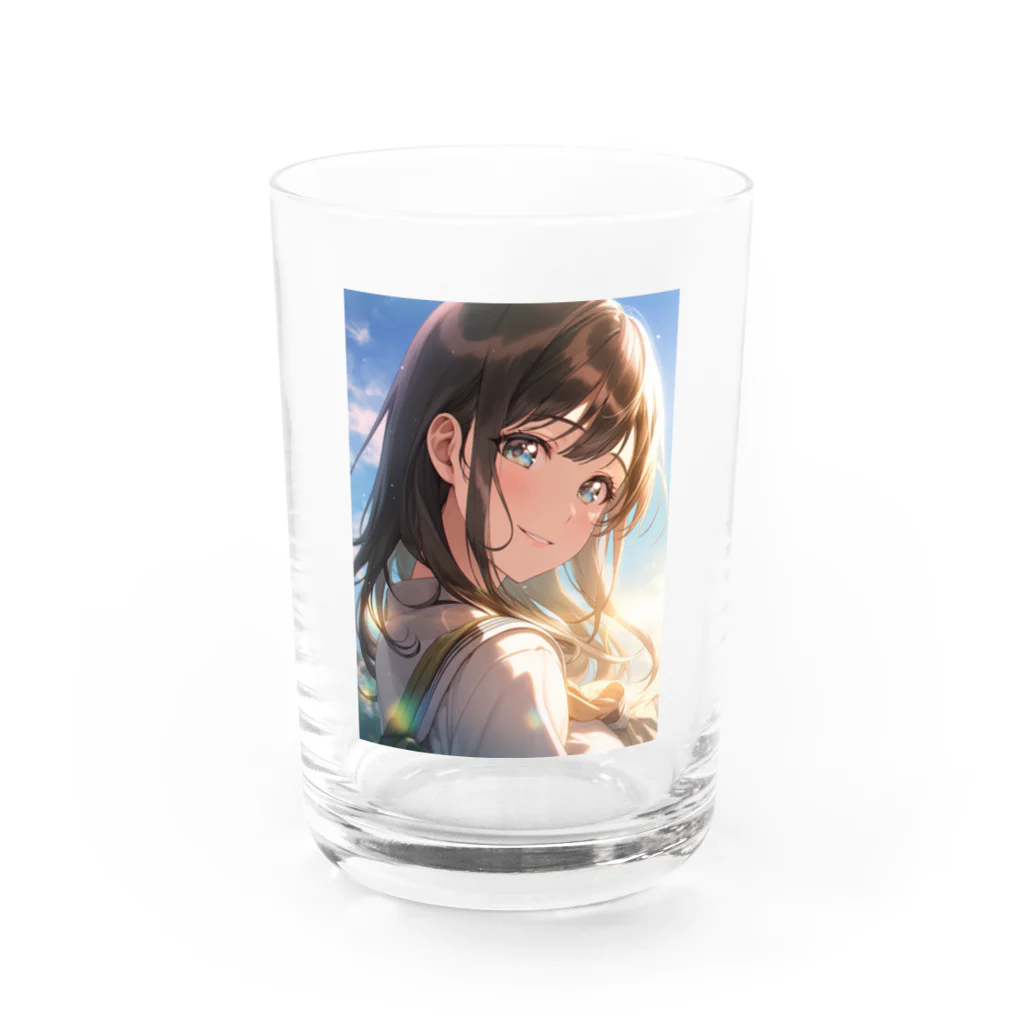 きゃんべるの彼女の微笑み - A Glimpse of Happiness Water Glass :front