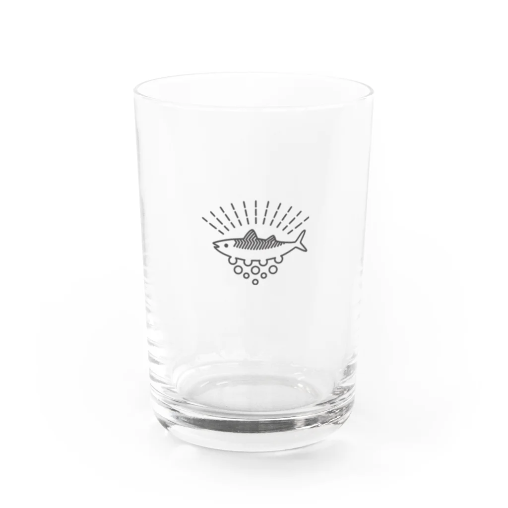 kandaのサバホグシゴハン black Water Glass :front