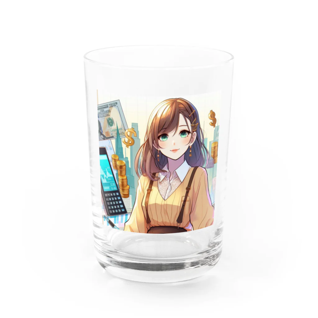 おっちゃんストアの美女投資家 Water Glass :front