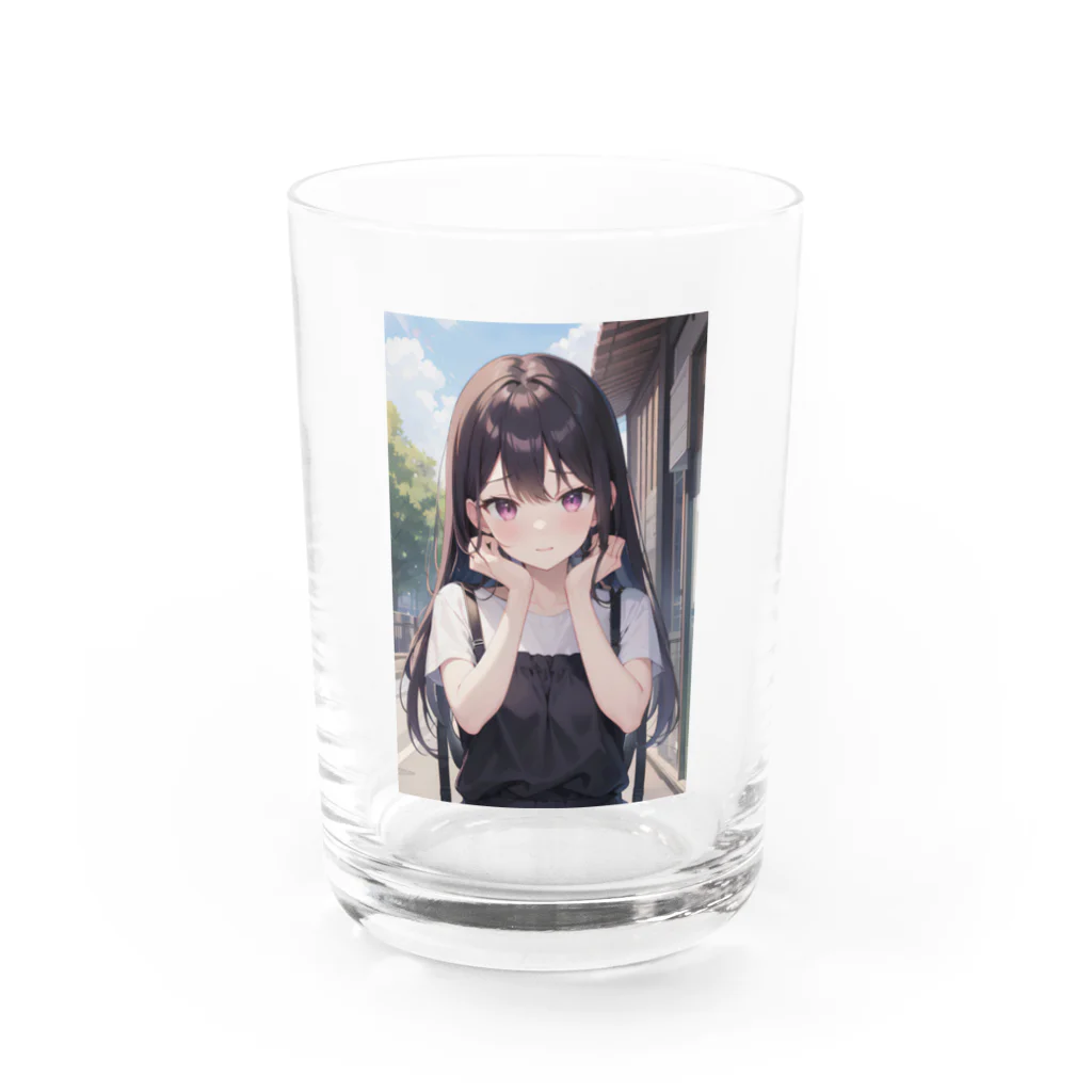 character itemsの黒髪キャラグッツ  Water Glass :front