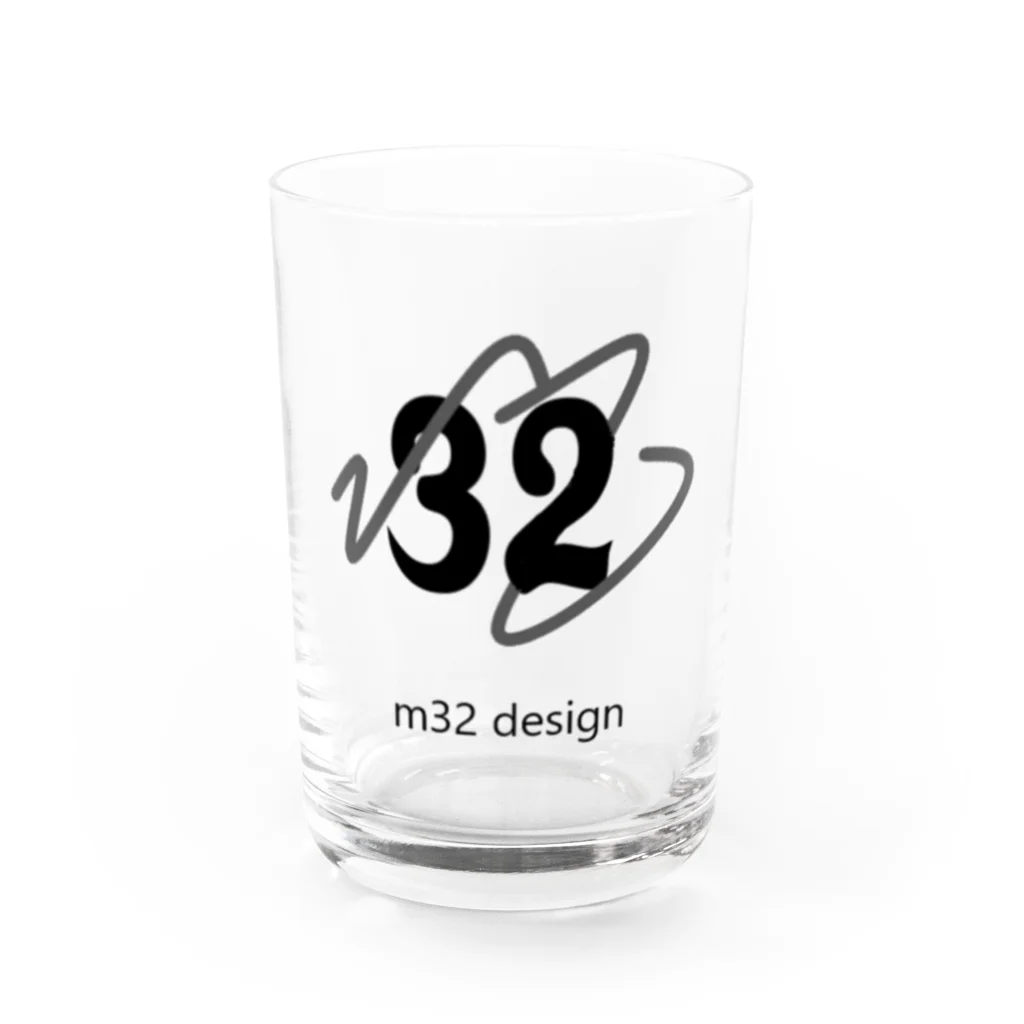 m32 designのm32 designのロゴアイテム Water Glass :front