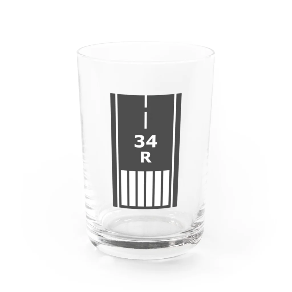 RyotaSimの「RWY34R マーキング」 Water Glass :front