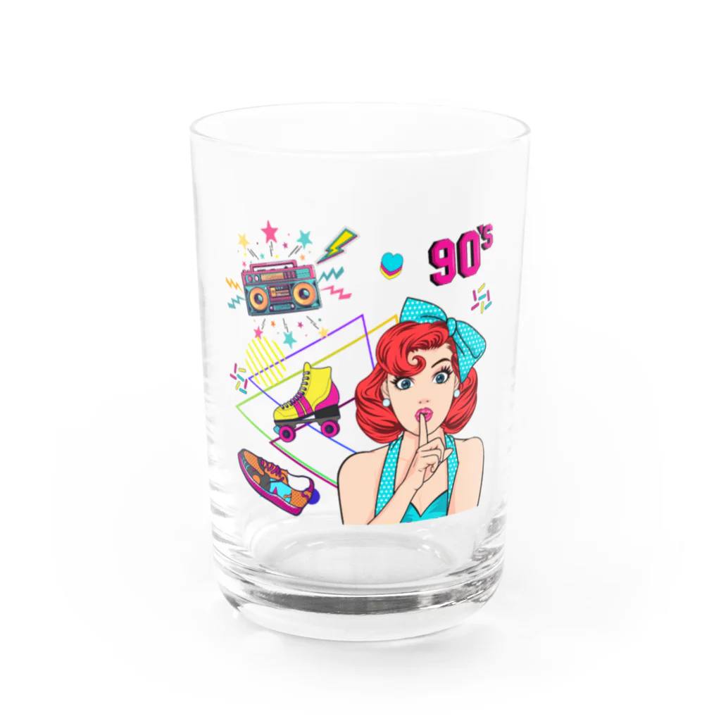 CHIBE86のRetro Vibes　レトロな雰囲気 Water Glass :front