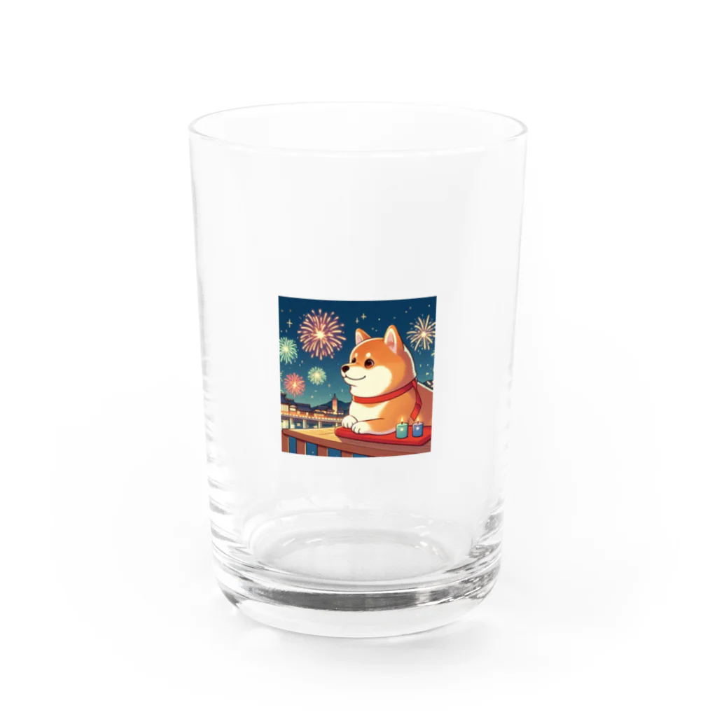 _ilka_の花火と犬 Water Glass :front