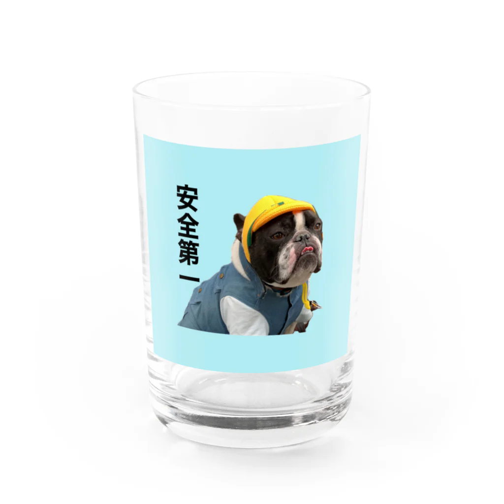 フレブル6兄弟オリジナルグッズのハチ兄さん安全第一グッズ Water Glass :front