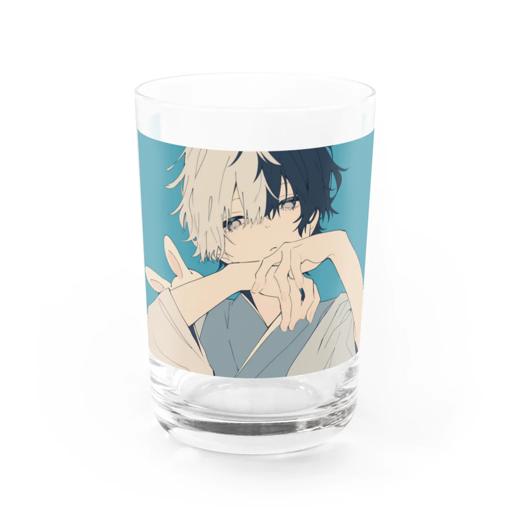 as -AIイラスト- の着物とうさ耳 Water Glass :front