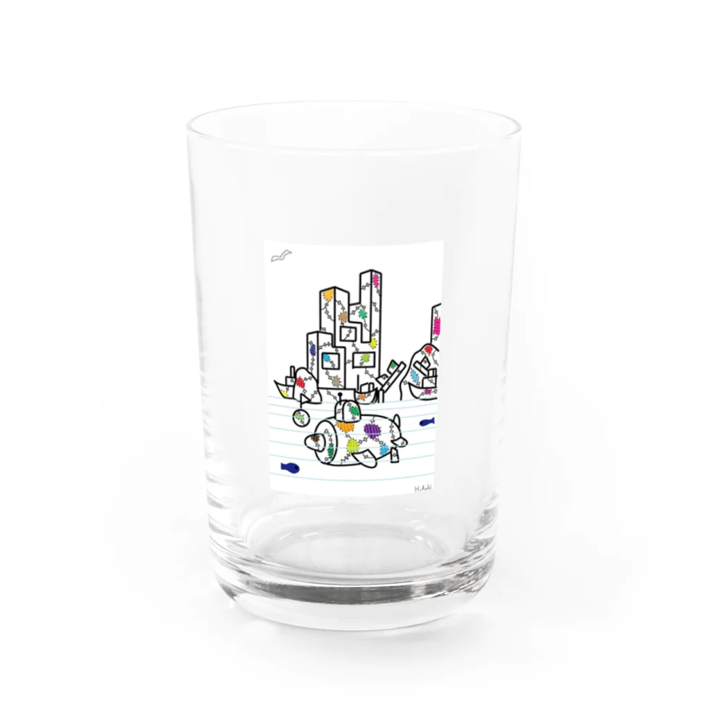 Noedewamaiのボロい潜水艦や港 Water Glass :front