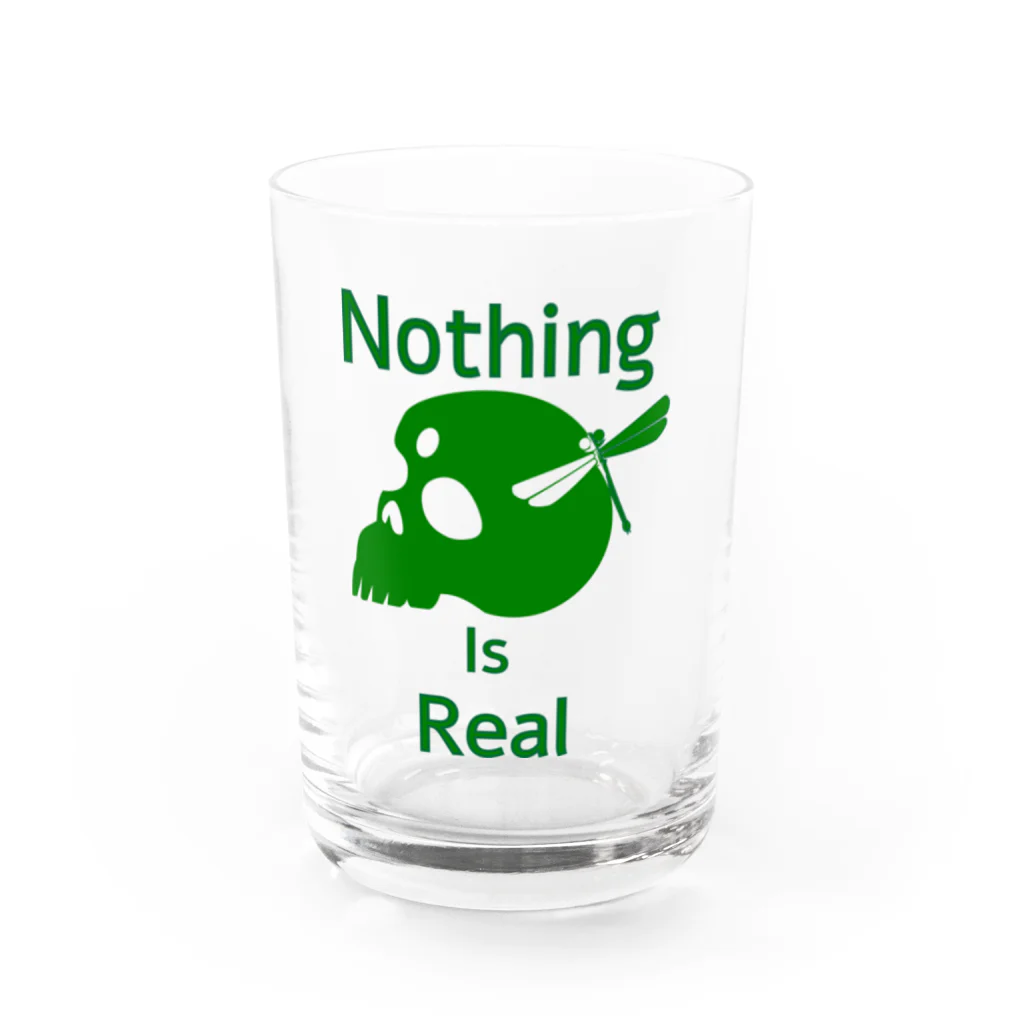 『NG （Niche・Gate）』ニッチゲート-- IN SUZURIのNothing Is Real.（緑） Water Glass :front