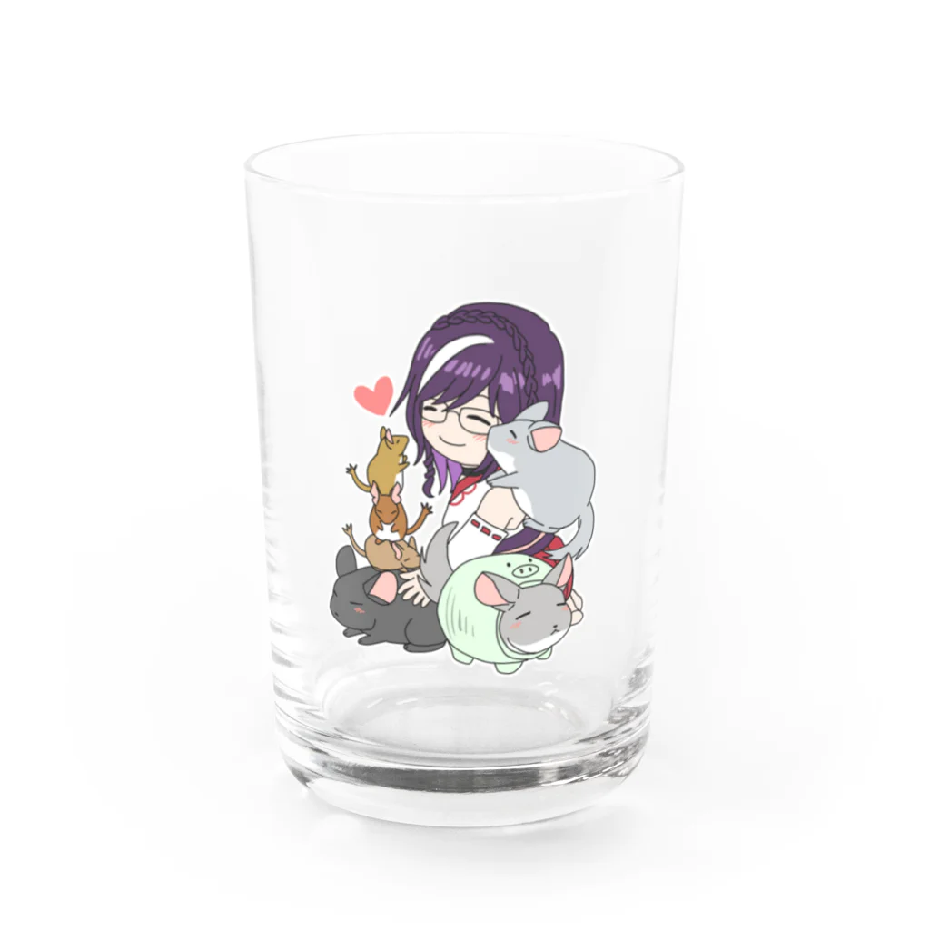 Chinchilla’ｓ（ちんちら～ず）の葉月なちゅえ＆ほわぷりちんちらーずコラボグッズ Water Glass :front