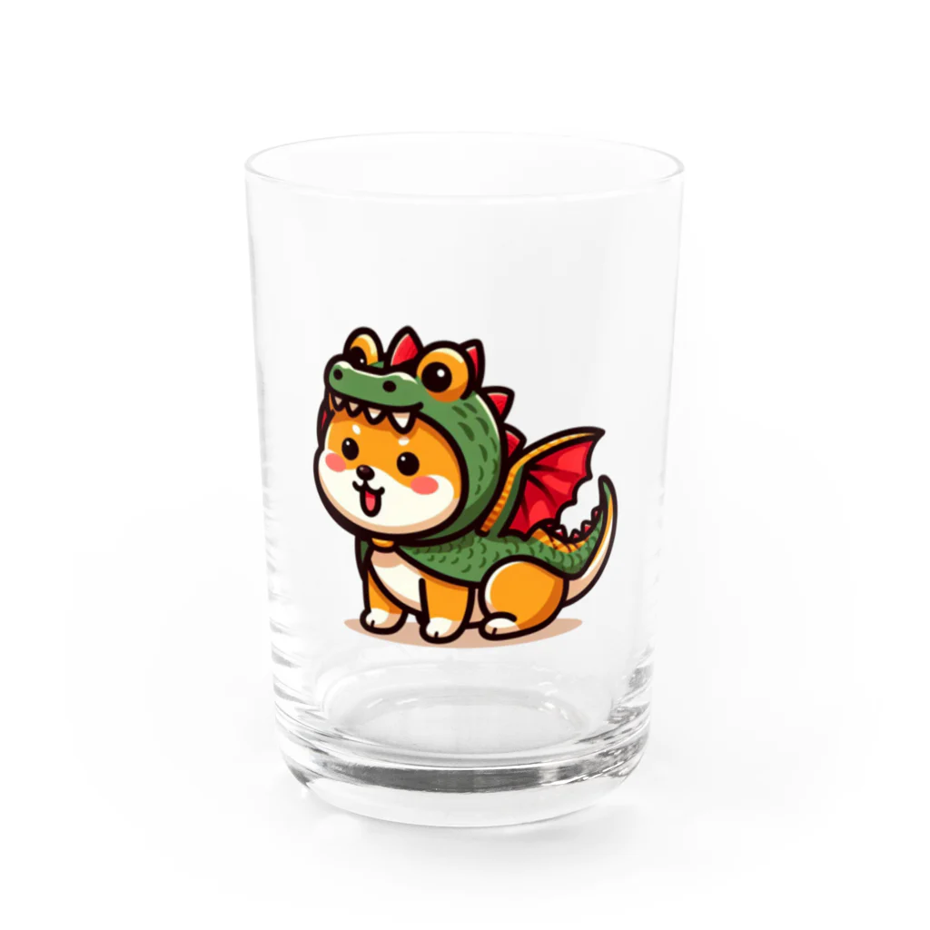 KENFUKUのしばいぬドラゴン Water Glass :front