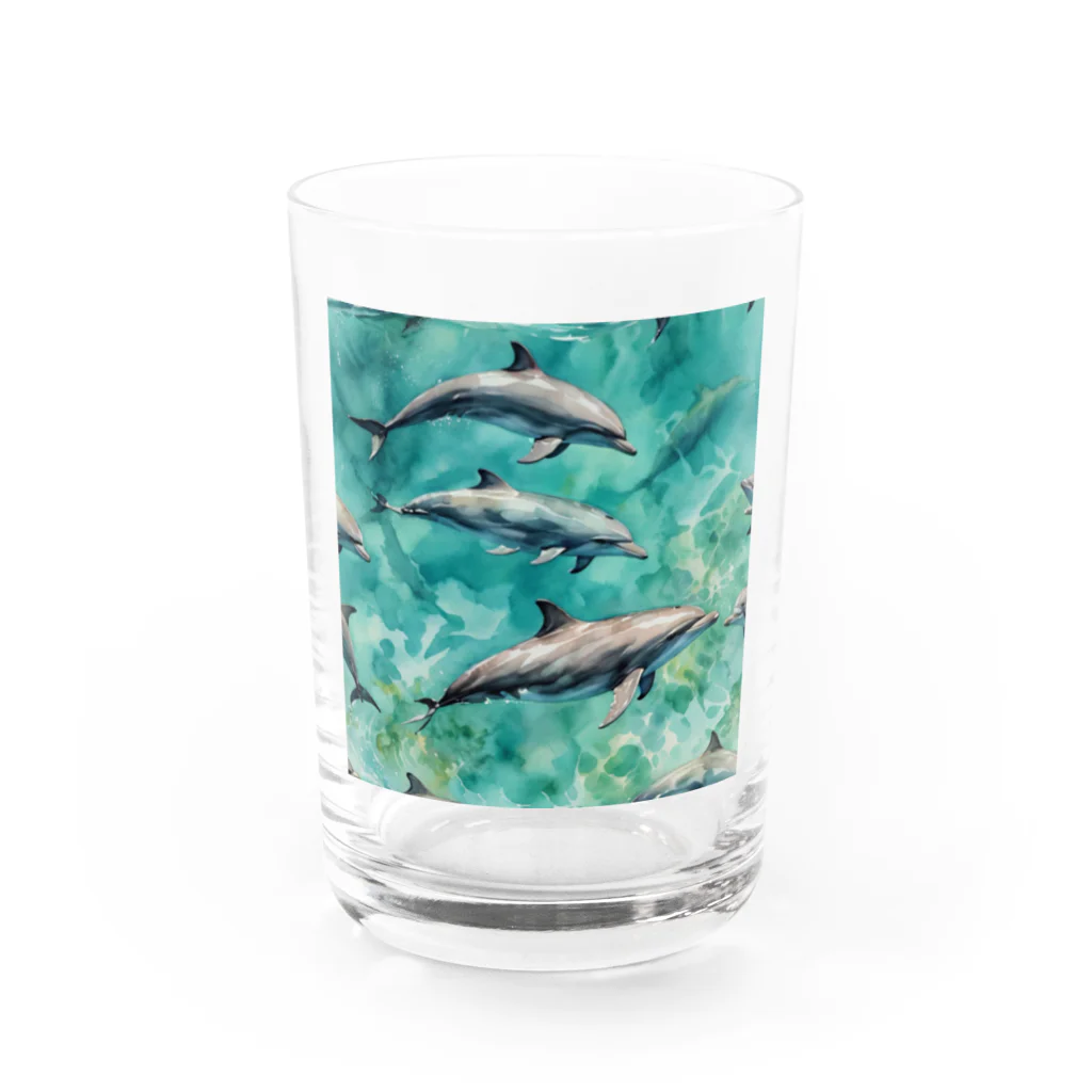 ma_kagawaのハワイのイルカ Water Glass :front