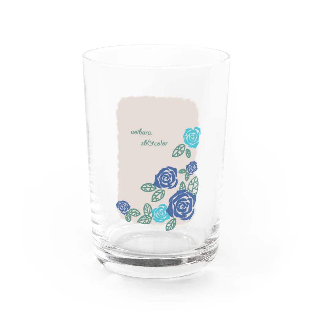 sb&colorの青いバラ Water Glass :front