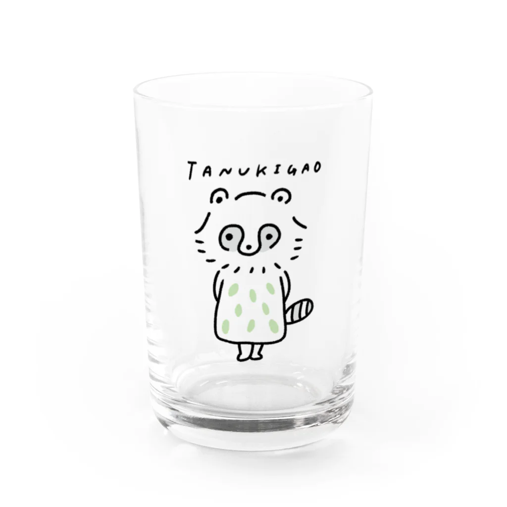 シナオカリオのたぬき顔 Water Glass :front